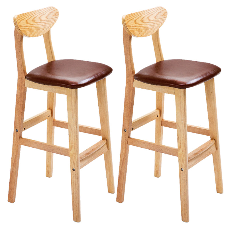 Scandinavian Counter Height Stools Living Room Barstools with Solid Wood