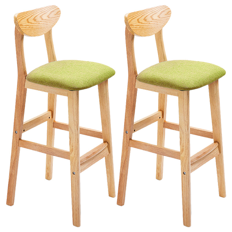 Scandinavian Counter Height Stools Living Room Barstools with Solid Wood