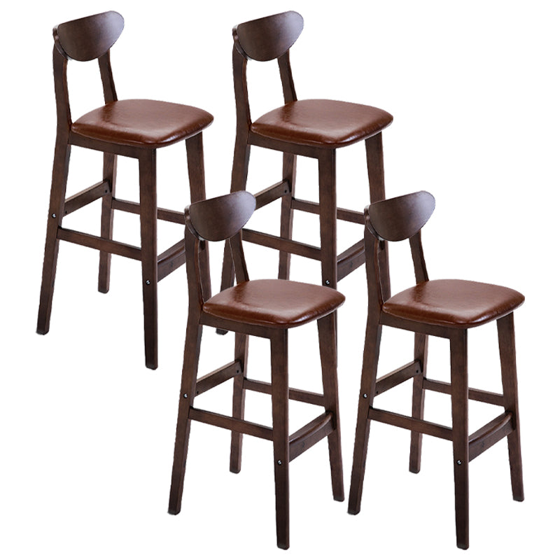 Scandinavian Counter Height Stools Living Room Barstools with Solid Wood