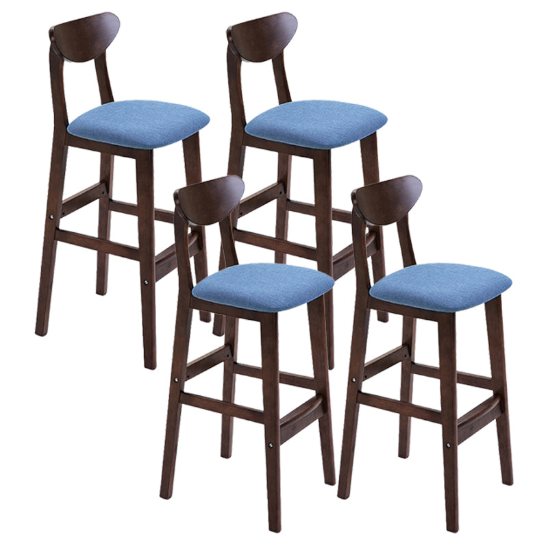 Scandinavian Counter Height Stools Living Room Barstools with Solid Wood