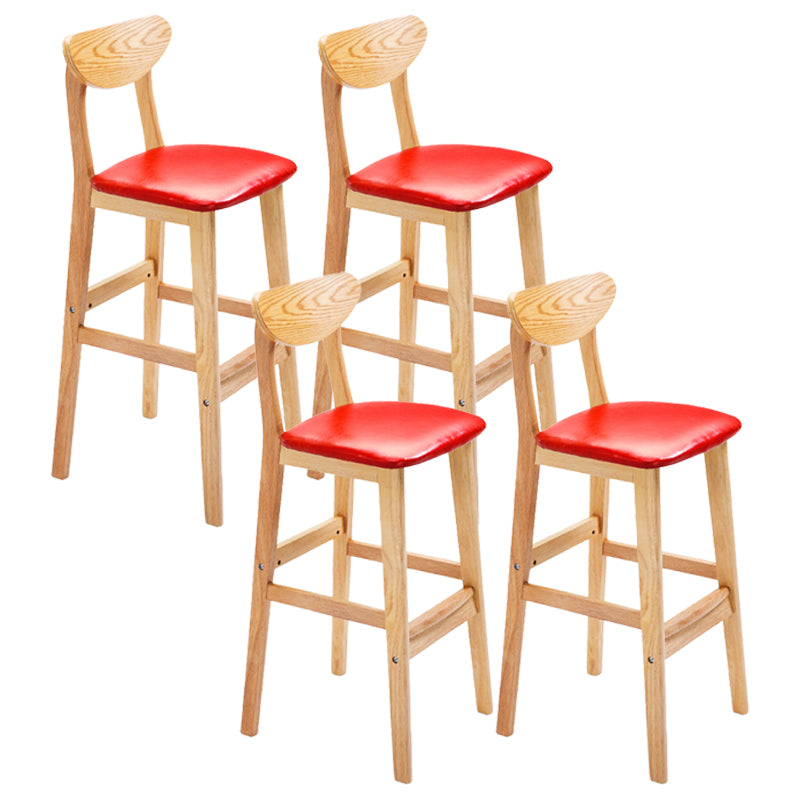Scandinavian Counter Height Stools Living Room Barstools with Solid Wood