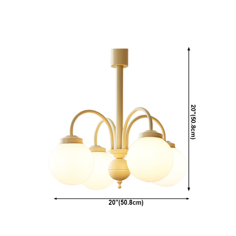 Glass Simplicity Style Chandelier Globe Multi Light Hanging Light for Restaurant