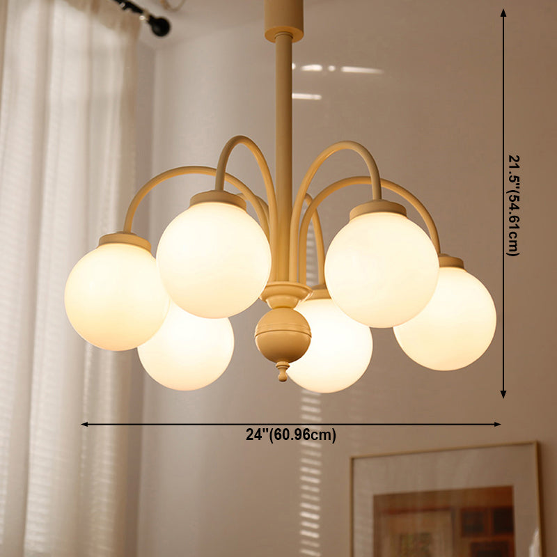Glass Simplicity Style Chandelier Globe Multi Light Hanging Light for Restaurant