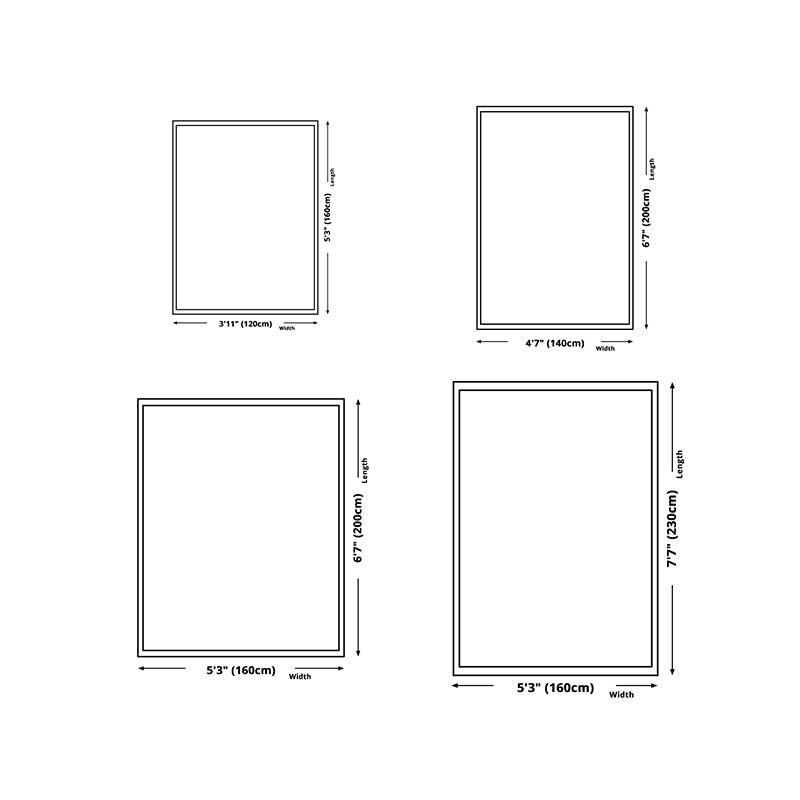 White Random Stripe Rug Polyester Modern Rug Washable Rug for Home Decor