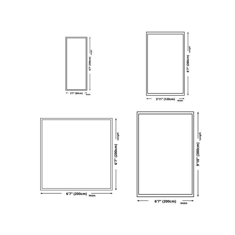 White Random Stripe Rug Polyester Modern Rug Washable Rug for Home Decor