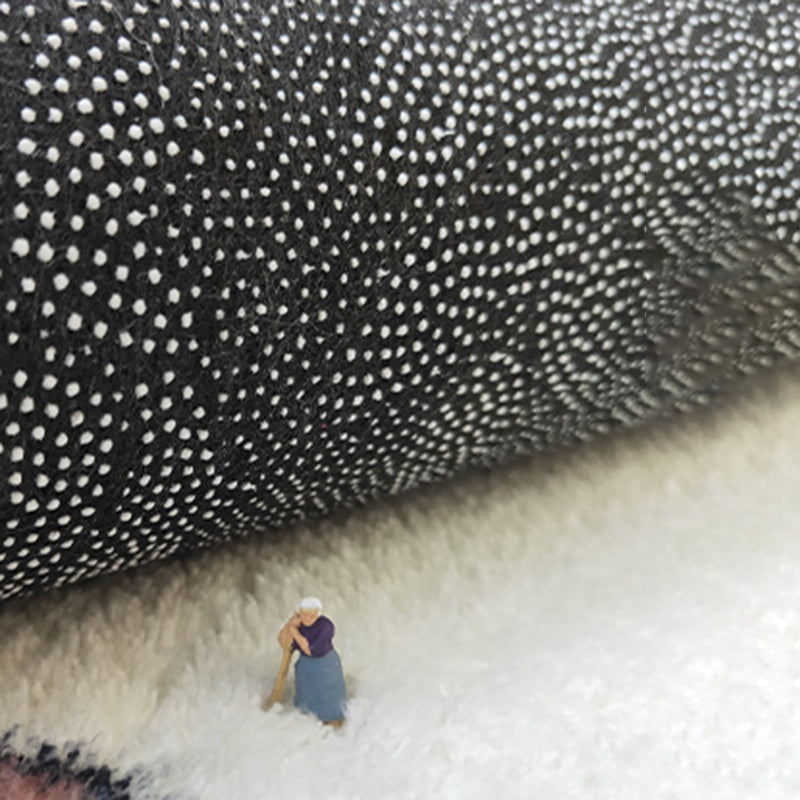 Dark Red Modern Rug Polyester Circle Indoor Rug Stain Resistant Rug for Home Decor