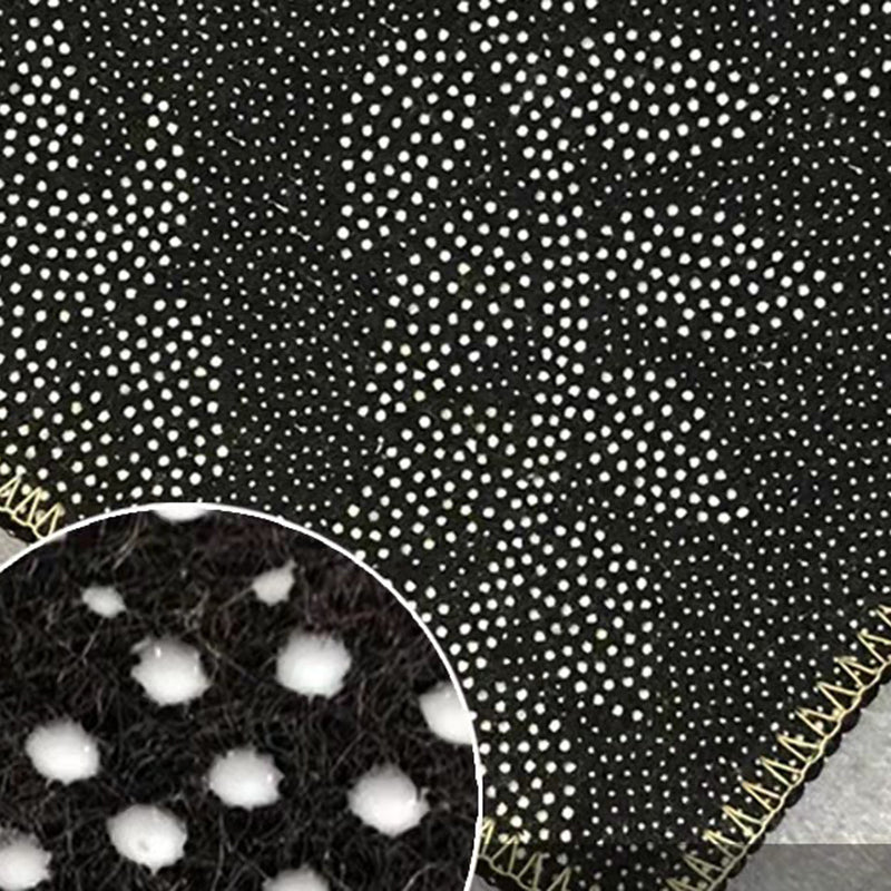 Rapis moderne Black MODER POLYESTER Tapis lavable pour le salon