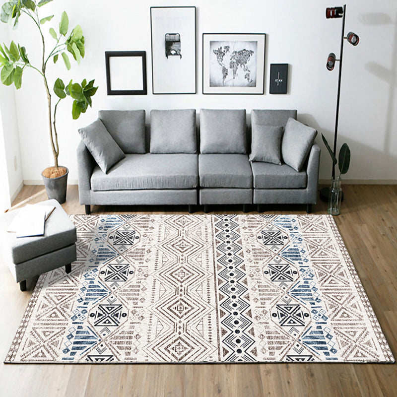 Boho Tribal Area Rug Carpet Stain Resistant Indoor Rug for Home Decoration