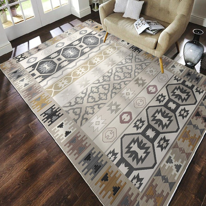 Boho Tribal Area Rug Carpet Stain Resistant Indoor Rug for Home Decoration