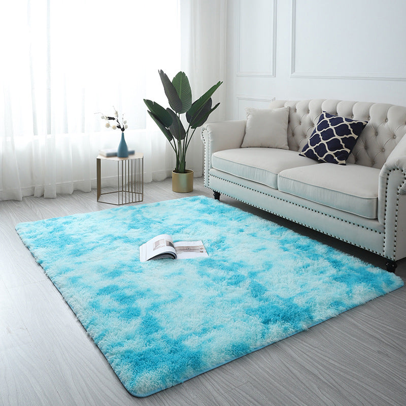 Tie Dye Plush Rug Living Room Rug Stain Resistant Indoor Rug for Home Decoration