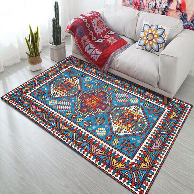 Boho Print Carpet Polyester Area Tapis résistant aux taches pour la décoration de la maison