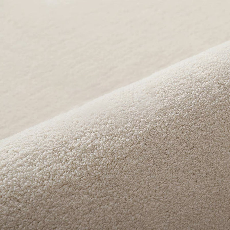 Beige Rug Polyester Area Carpet Anti-Slip Easy Care Rug for Living Room
