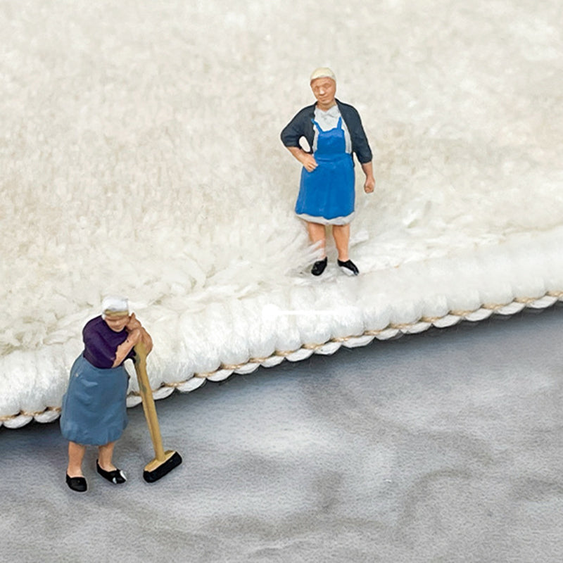 Contemporary Wabi-sabi Rug Simple Color Carpet Polyester Non-Slip Backing Rug