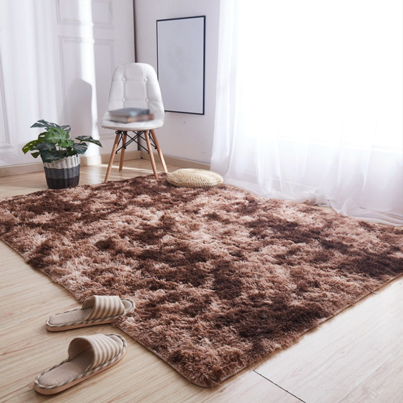 Tie-Dyed Shag Area Rug Polyester Indoor Carpet Pet Friendly Rug for Home Decoration