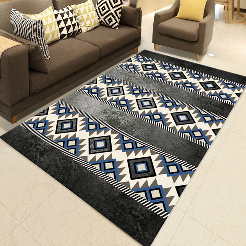 Bohemian Area Rug American Print Polyester Area Carpet Stain Resistant Rug