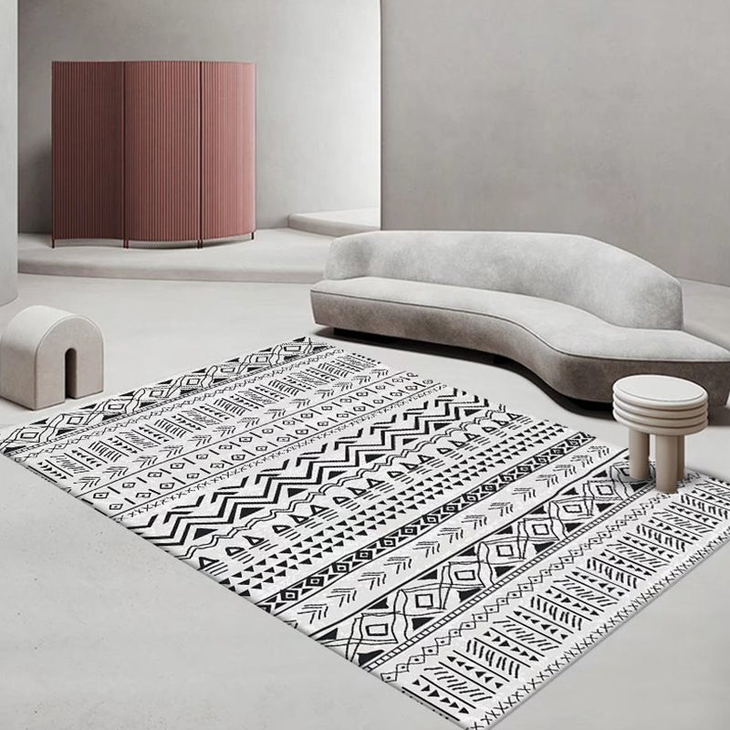 Tapis de tapis marocain Polyester Tapon traditionnel Tapis résistant aux taches pour le salon