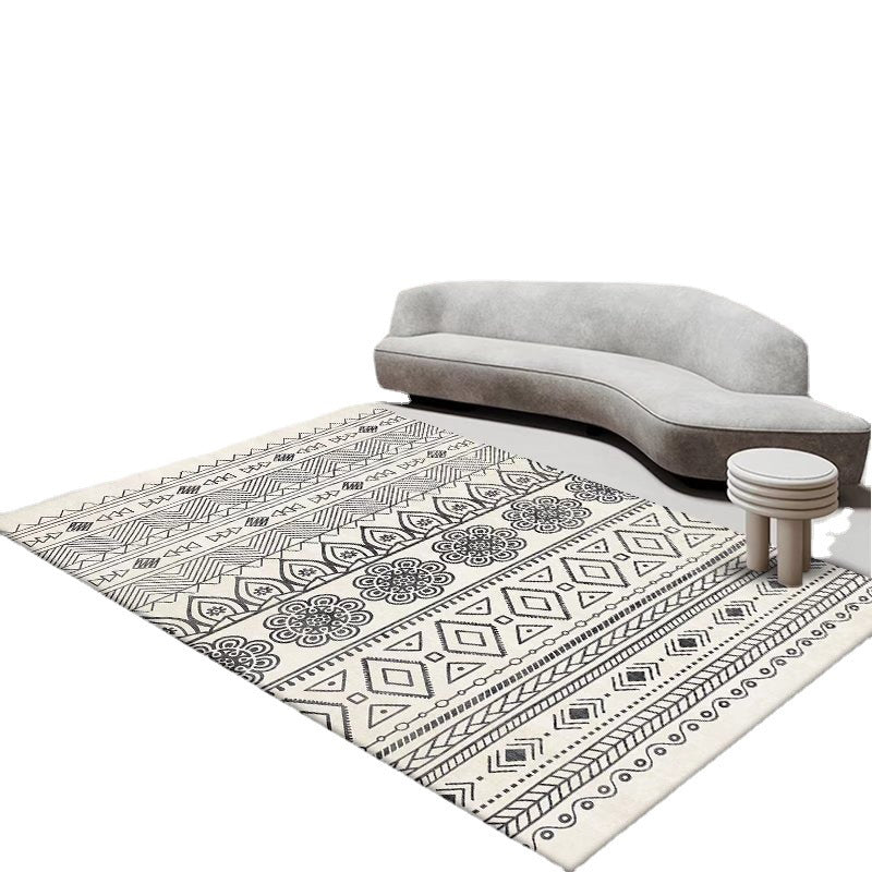 Marokko Teppich Polyester Traditioneller Teppichfleckfest für Wohnzimmer
