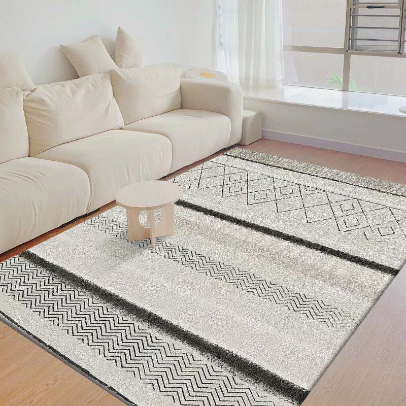 Contemporary Rug Polyester Wabi-sabi Rug Non-Slip Backing Rug for Living Room
