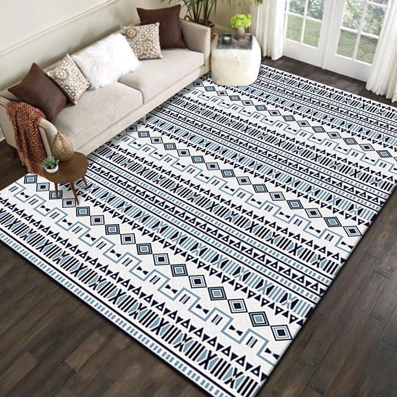 Bohemia Indoor Rug Polyester Graphic Rug Stain Resistant Rug for Living Room