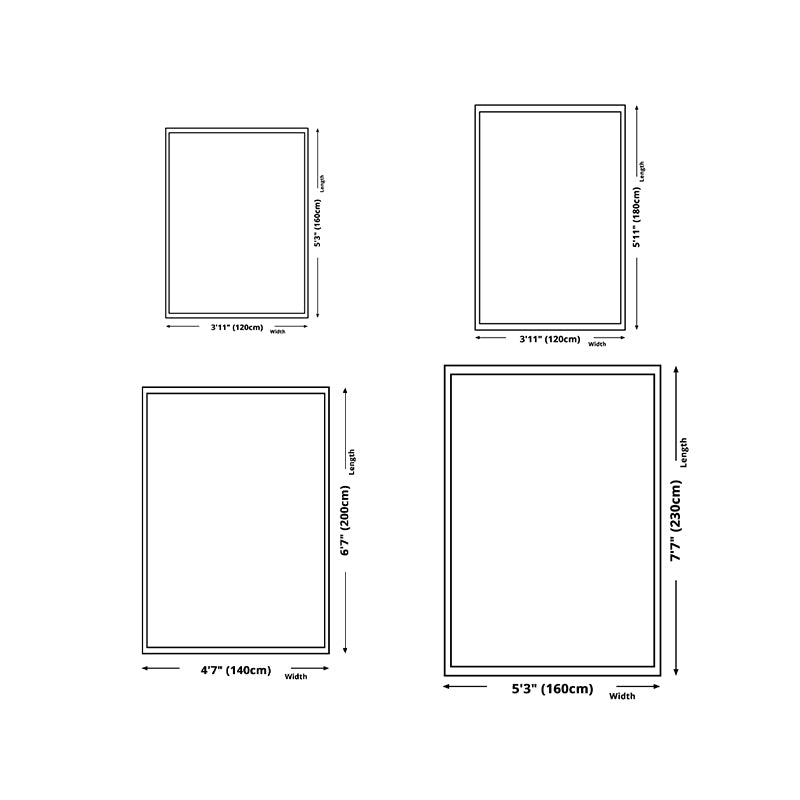 Light Grey Striped Rug Polyester Simple Area Rug Washable Rug for Living Room