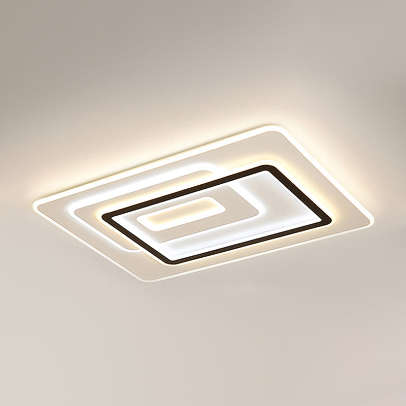 Geometry Shape LED Ceiling Lamp Modern Iron 3 Lights Flush Mount for Bedroom