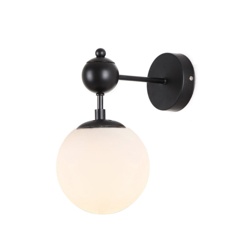 Moderne Stil kugelförmiger Wandmontaglampe Metall 1 Lichtwandbeleuchtung Ideen