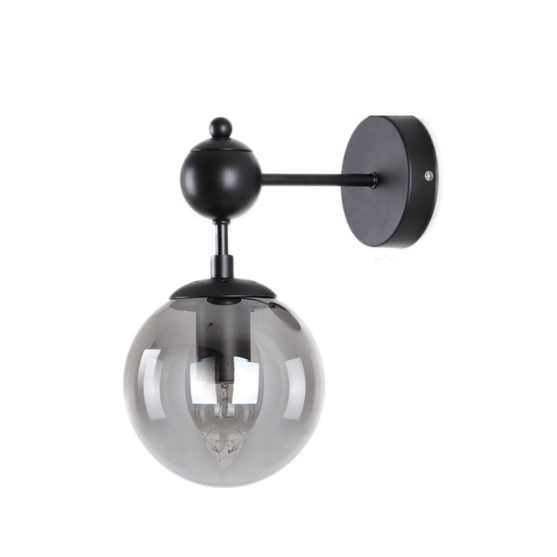 Moderne Stil kugelförmiger Wandmontaglampe Metall 1 Lichtwandbeleuchtung Ideen