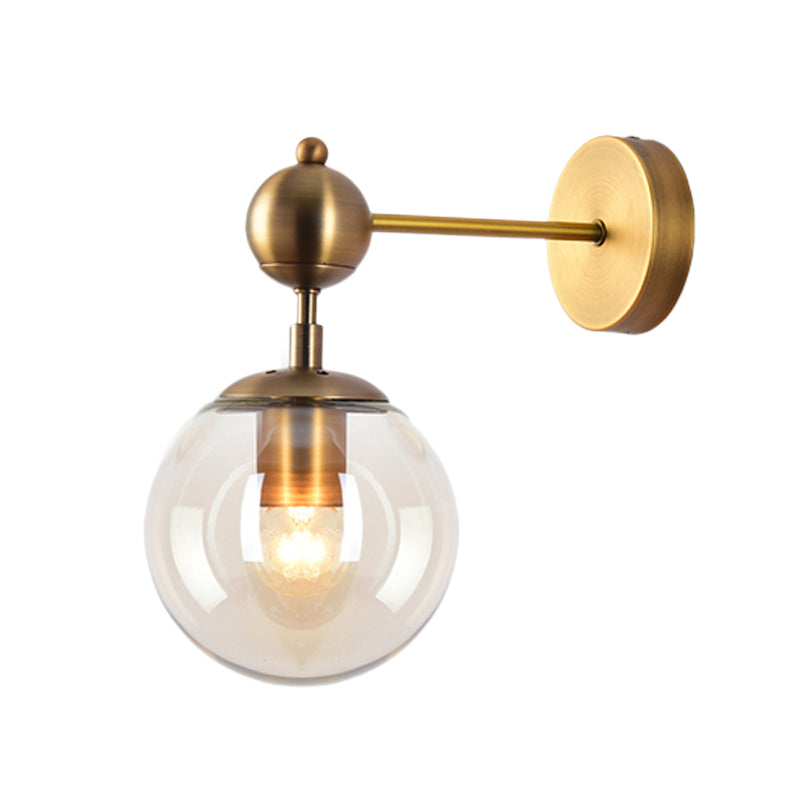 Moderne Stil kugelförmiger Wandmontaglampe Metall 1 Lichtwandbeleuchtung Ideen