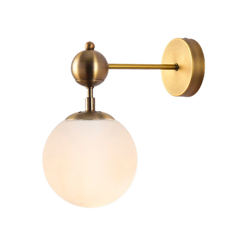 Moderne Stil kugelförmiger Wandmontaglampe Metall 1 Lichtwandbeleuchtung Ideen