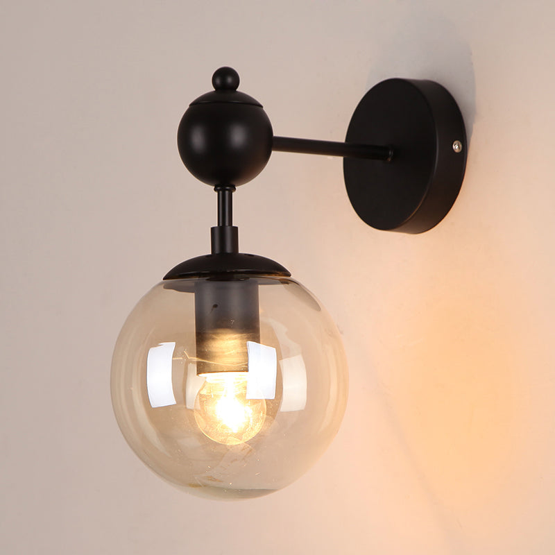 Moderne Stil kugelförmiger Wandmontaglampe Metall 1 Lichtwandbeleuchtung Ideen