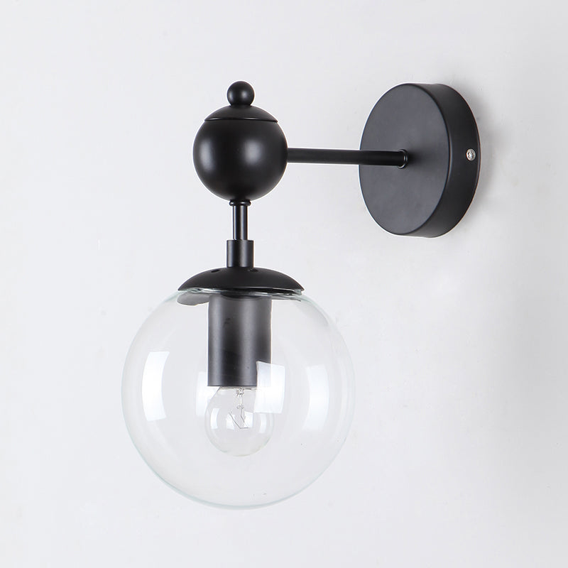 Moderne Stil kugelförmiger Wandmontaglampe Metall 1 Lichtwandbeleuchtung Ideen