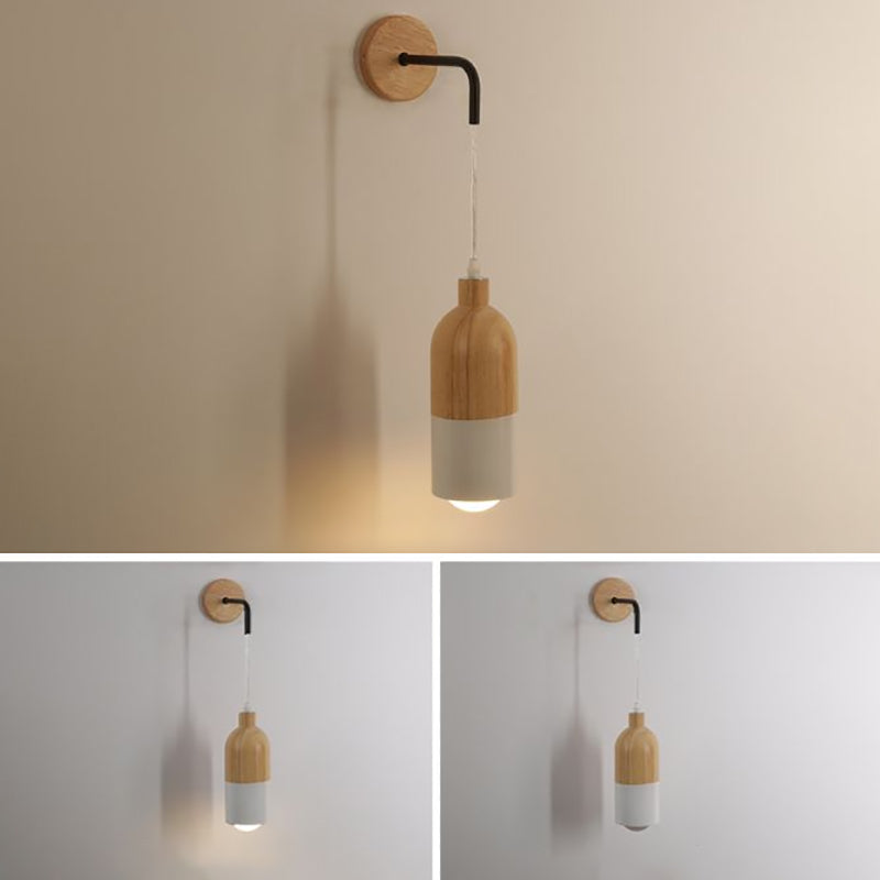 Moderne Stil Geometrische Wandlampen Holz 1 Lichtwandbeleuchtung Armaturen