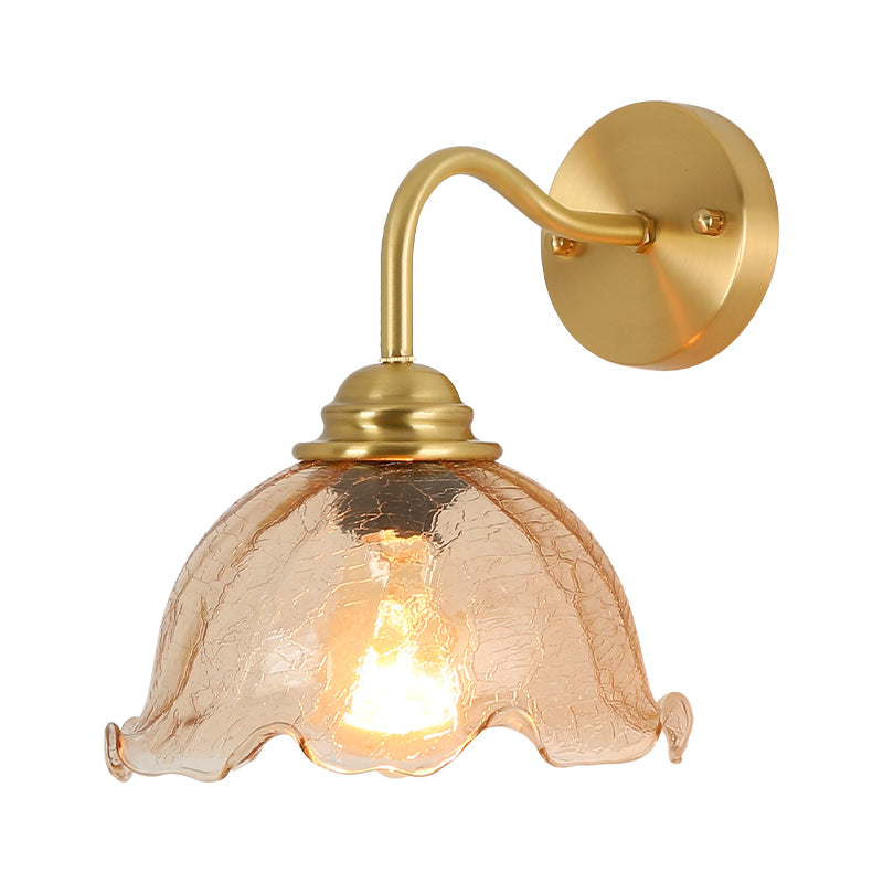 Modern Style Flower Shaped Wall Mounted Lamp Metal 1 Light Wall Lighting Fixtures