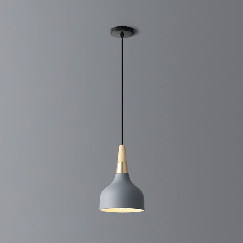 Bowl Shade Hanging Lighting Modern Macaron Style Metal 1 Pendante légère POUR POUR CAFE