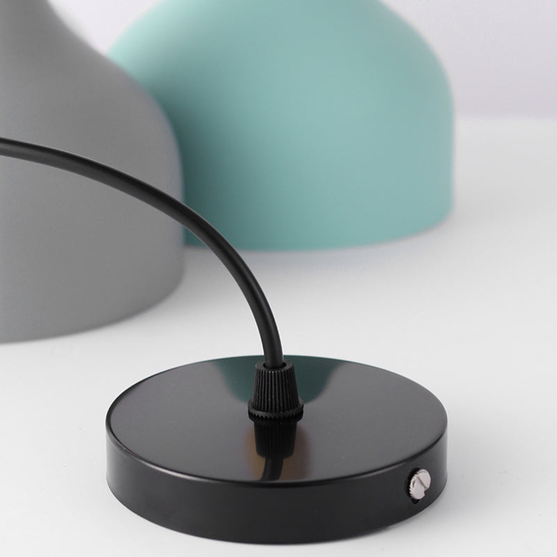 Bowl Shade Hanging Lighting Modern Macaron Style Metal 1 Pendante légère POUR POUR CAFE