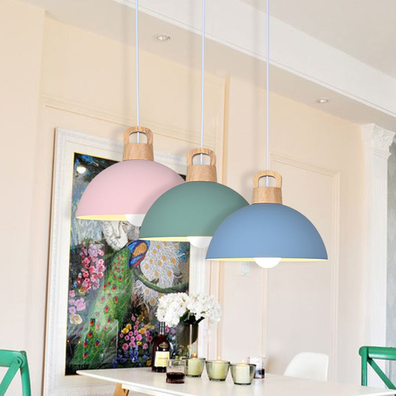 Bowl Shape Hanging Lighting Modern Style Metal 1 suspension légère pour salle à manger