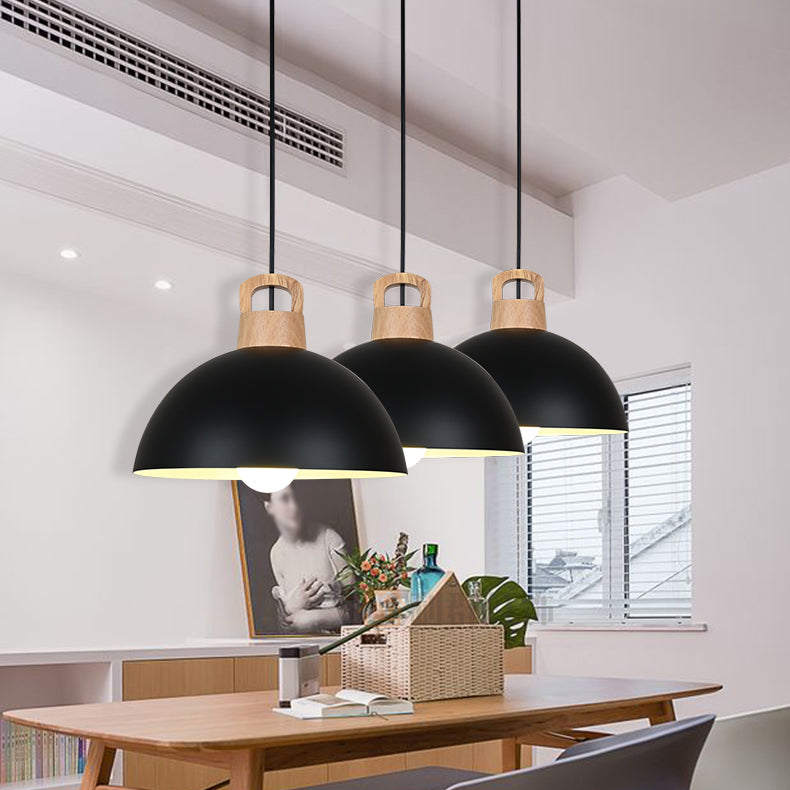 Bowl Shape Hanging Lighting Modern Style Metal 1 suspension légère pour salle à manger