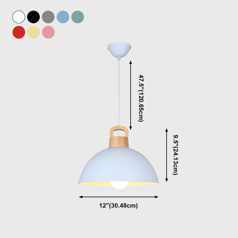 Bowl Shape Hanging Lighting Modern Style Metal 1 suspension légère pour salle à manger