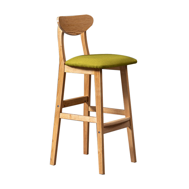 Scandinavian Padded Feet Barstools Restaurant Solid Wood Counter Barstool