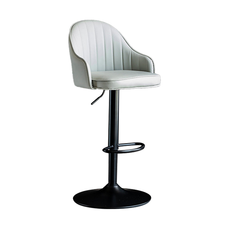 Indoor Modern Leather Barstool Rotating Lifting Bar Stool with Armrests