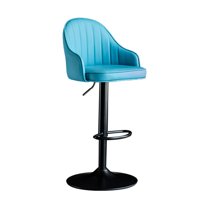 Indoor Modern Leather Barstool Rotating Lifting Bar Stool with Armrests