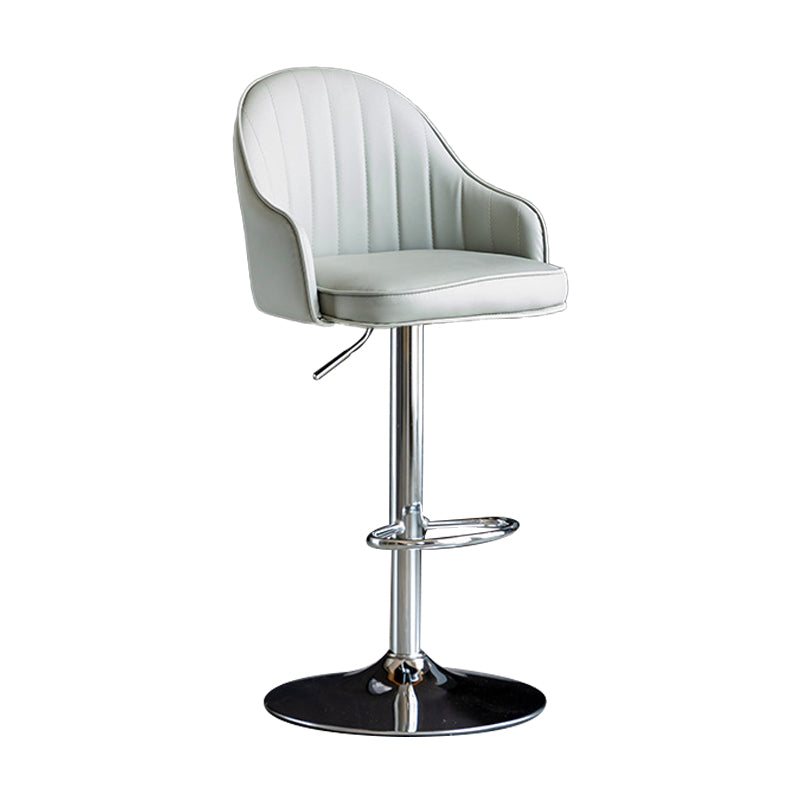 Indoor Modern Leather Barstool Rotating Lifting Bar Stool with Armrests