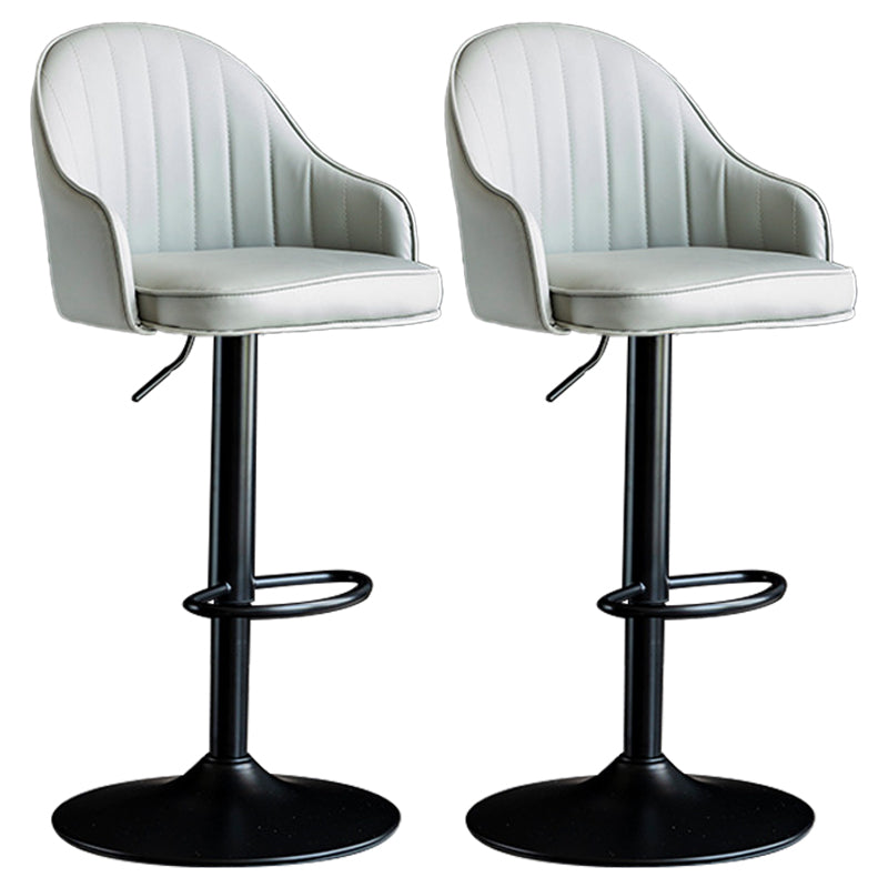 Indoor Modern Leather Barstool Rotating Lifting Bar Stool with Armrests