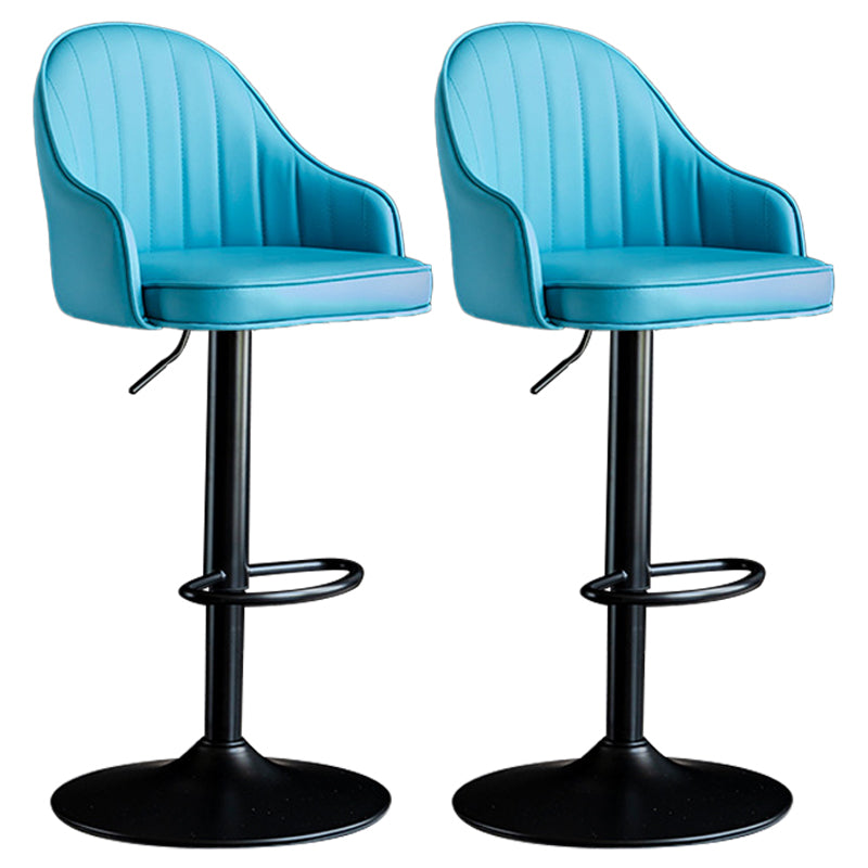 Indoor Modern Leather Barstool Rotating Lifting Bar Stool with Armrests