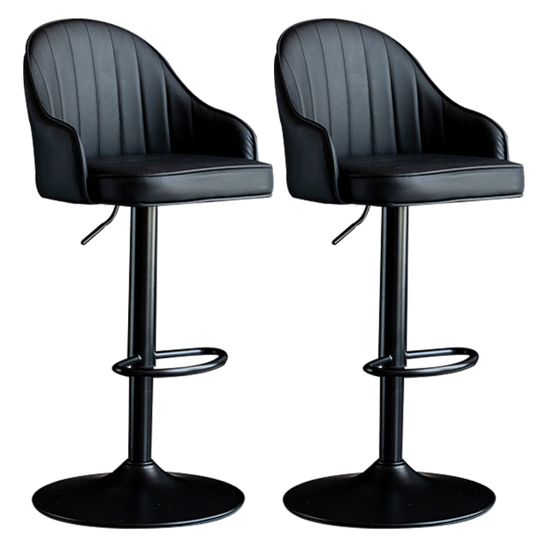 Indoor Modern Leather Barstool Rotating Lifting Bar Stool with Armrests
