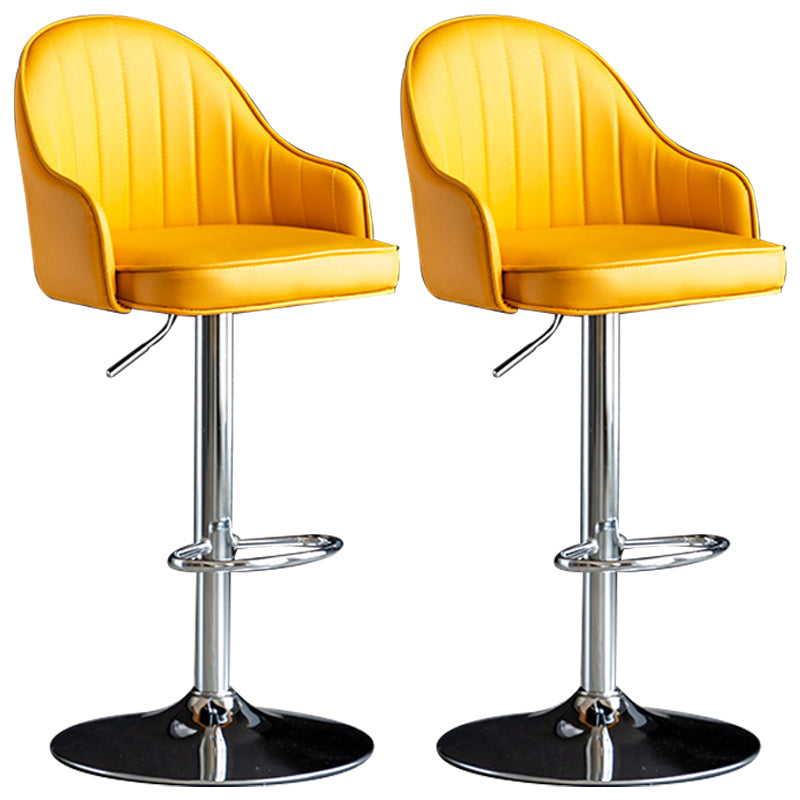 Indoor Modern Leather Barstool Rotating Lifting Bar Stool with Armrests