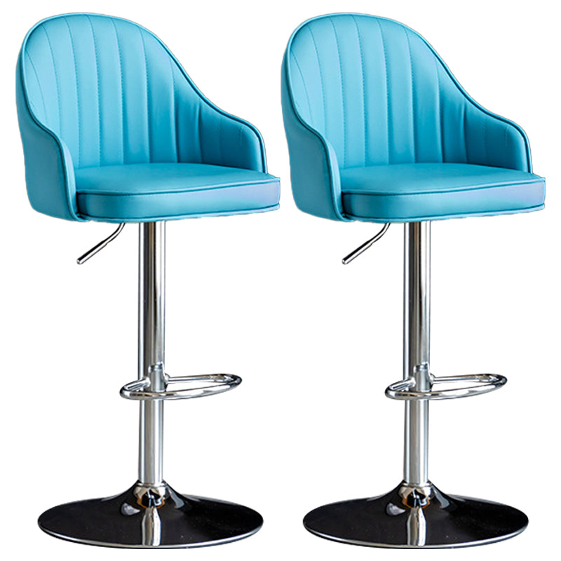 Indoor Modern Leather Barstool Rotating Lifting Bar Stool with Armrests