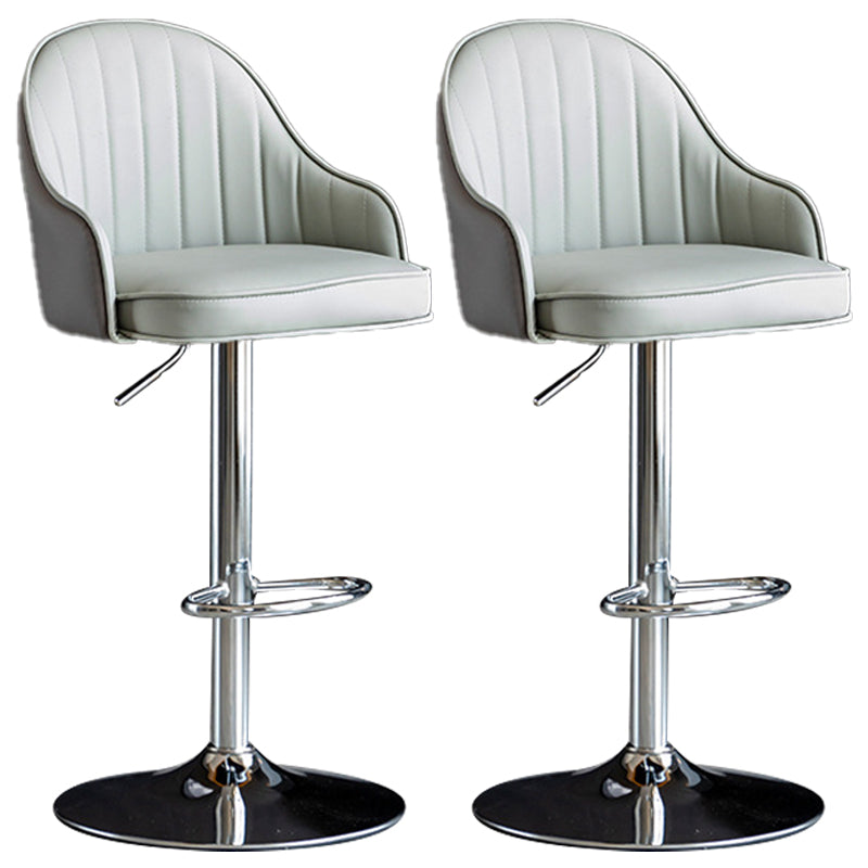 Indoor Modern Leather Barstool Rotating Lifting Bar Stool with Armrests
