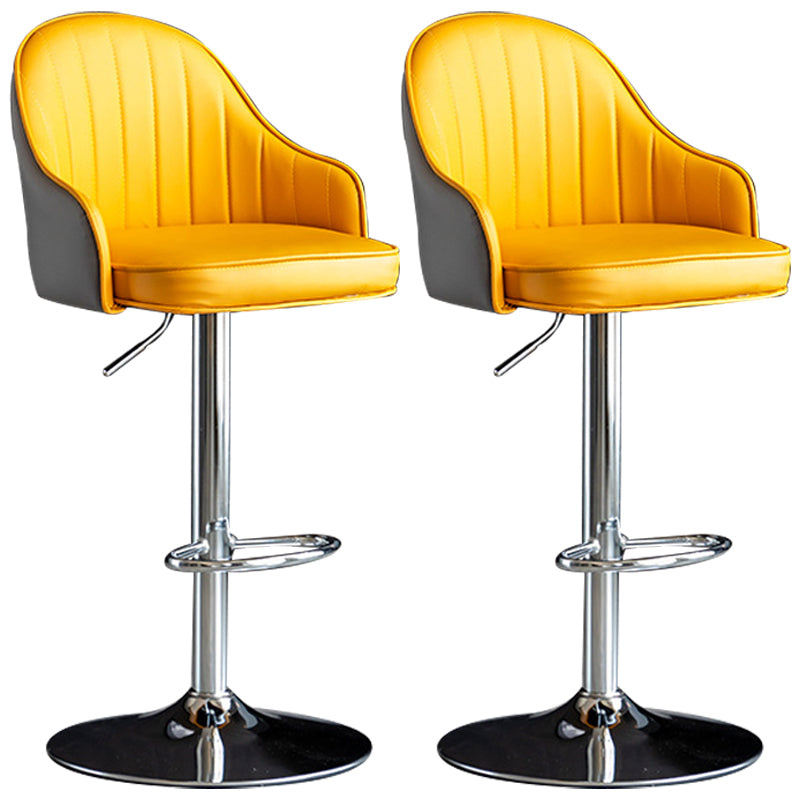 Indoor Modern Leather Barstool Rotating Lifting Bar Stool with Armrests