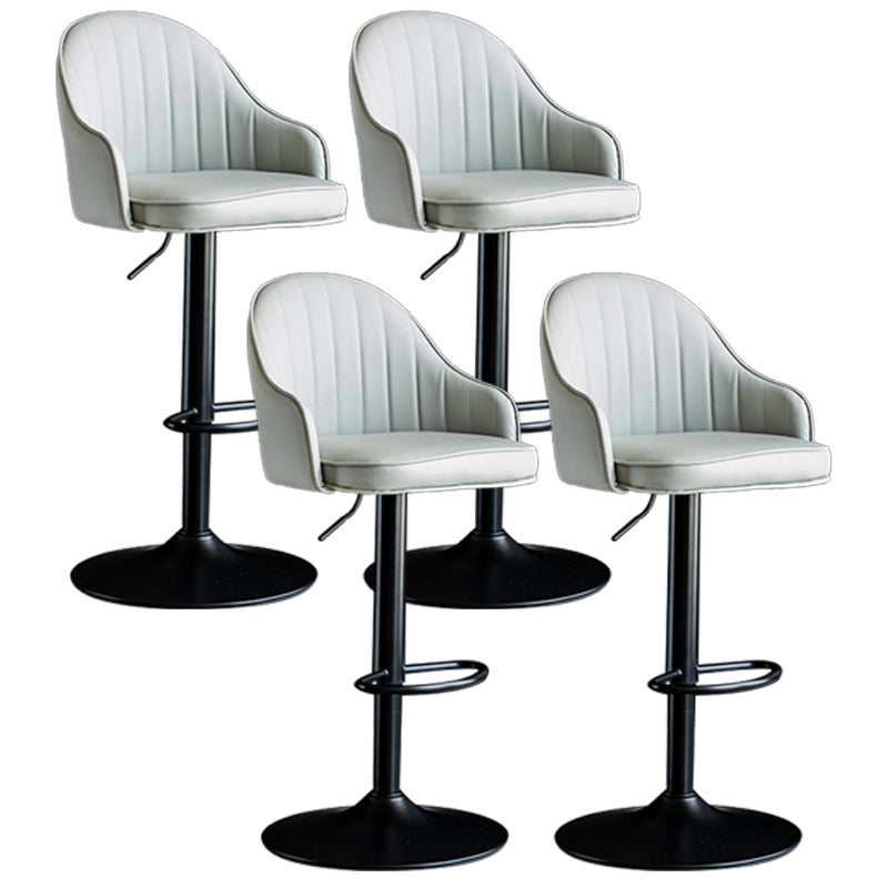 Indoor Modern Leather Barstool Rotating Lifting Bar Stool with Armrests